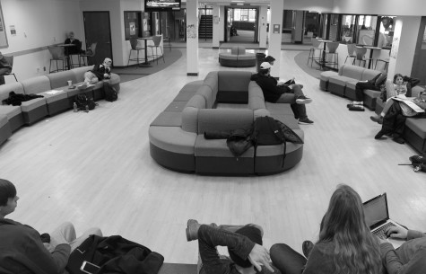In 2008, the SAC was constructed and the upperclassmen have made it their own hangout,  although it was not intended to be that way. Photo by Jessica Lee. 