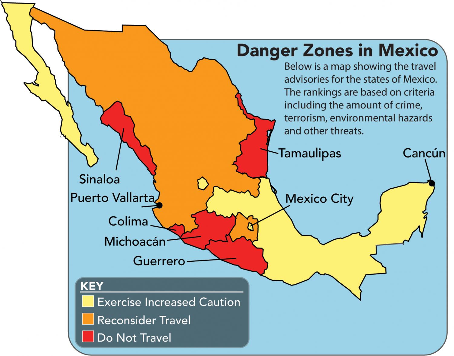 Mexico Danger Map 2024 susan kirbee