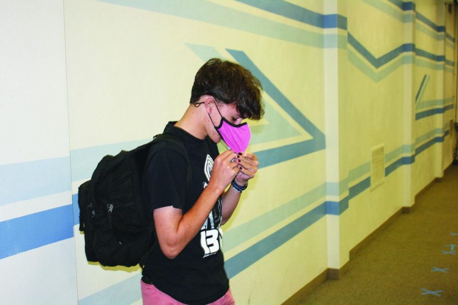 Even though junior Henry Herr is not required to get tested, he chooses to participate in SHIELD testing. Testing is mandatory for unvaccinated students in high-risk activities. Photo by Claire Satkiewicz