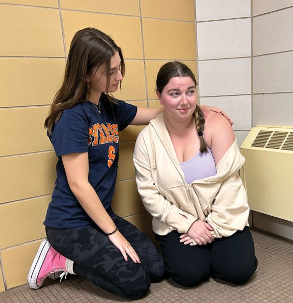Crying in the bathroom can be a refuge for some students and may also allow them to alleviate their emotional pain and process difficult feelings. Because bottling up feelings can be overwhelming, students should shed tears when they feel it is necessary. Photo by Avery Copeland
