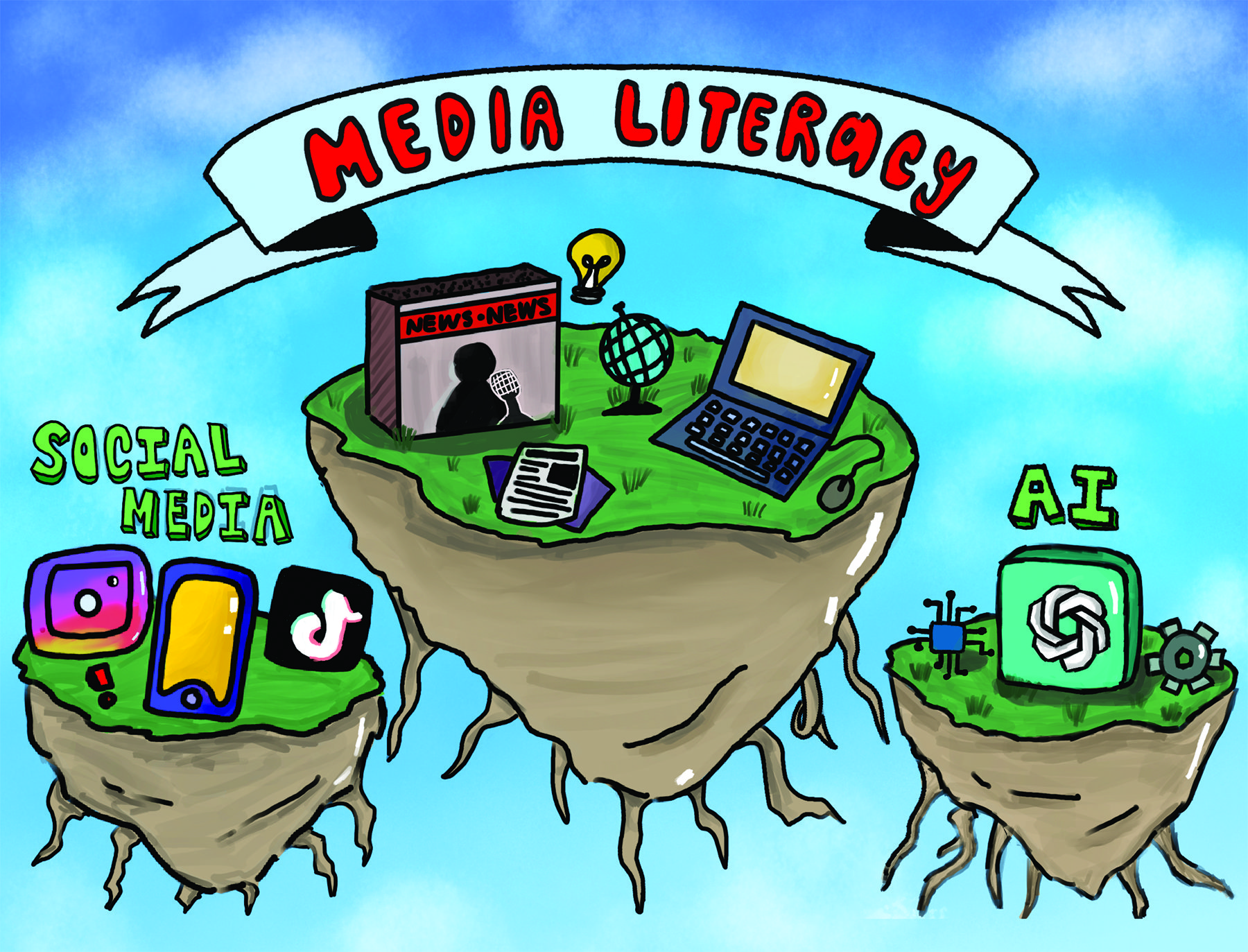 It is essential that students learn media literacy in order to navigate a world that is growing more dependent on technology. Misinformation can appear in many forms, which makes media literacy necessary to discern the truth. 