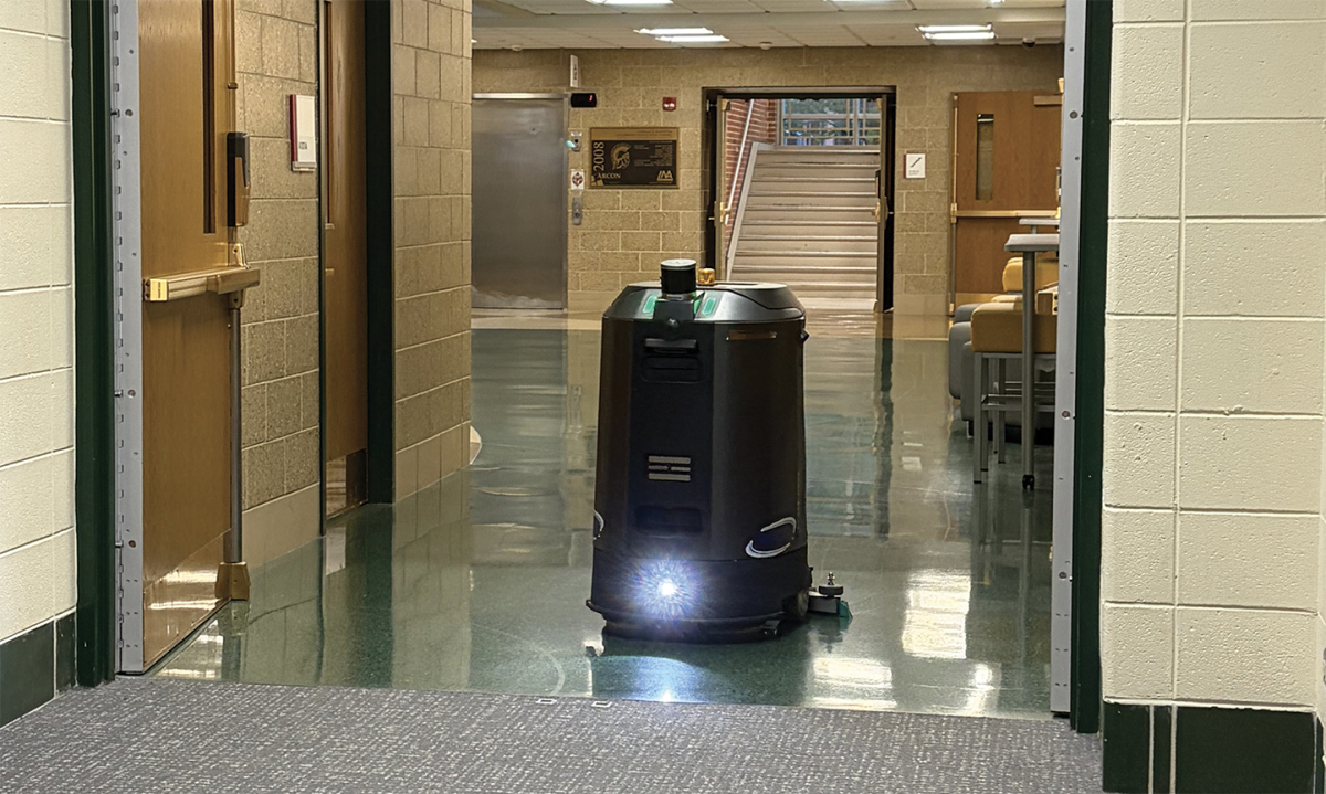 The week of April 12, GBN tested an autonomous floor cleaning device in the building. The devices are intended to be a permanent addition to the school. 